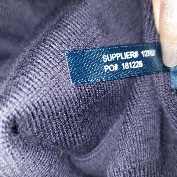 Polo By Ralph Lauren Navy Blue Pima Cotton V Neck Sweater Vest Size XL - Picture 5 of 7